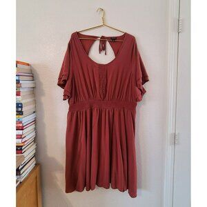 Torrid challis dress in color rust size 4 pre owned in good condition